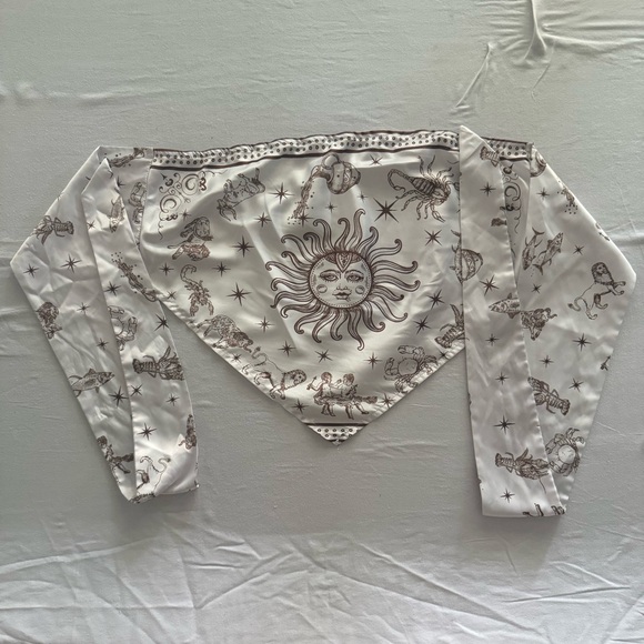 SHEIN Celestial Print Bodysuit in Cream and Brown - Picture 1 of 2